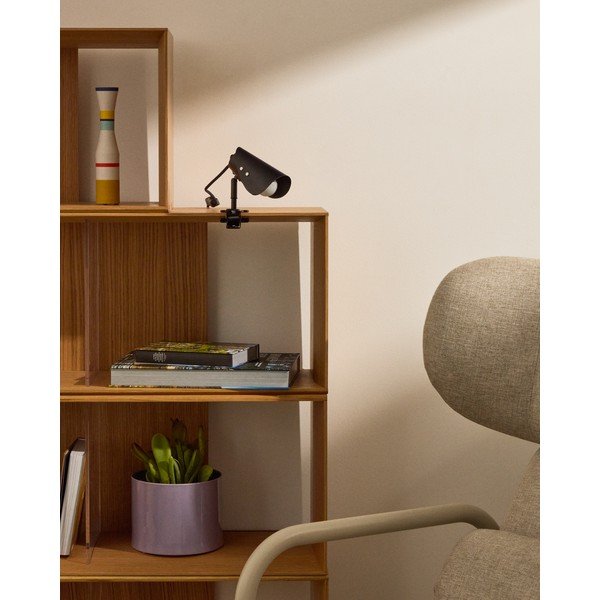 Czarna metalowa lampa stołowa z klipsem (wysokość 16 cm) Jula – Kave Home-image-2