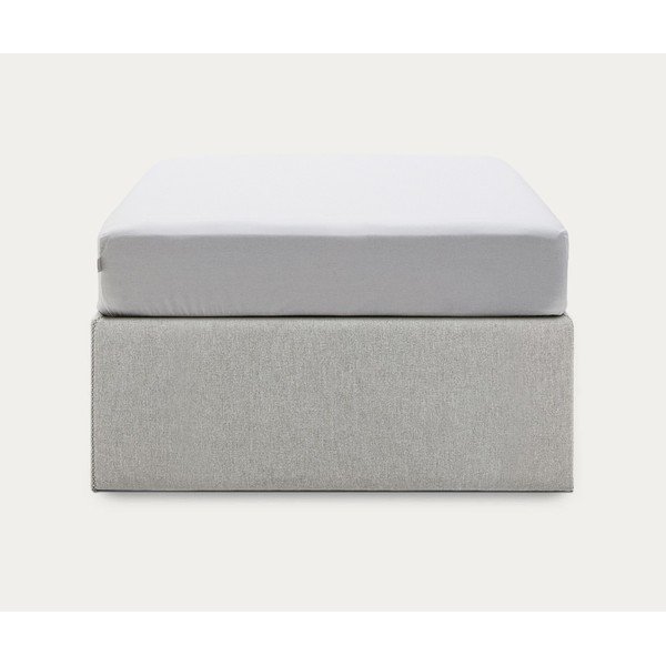 Szare tapicerowane łóżko jednoosobowe ze schowkiem 90x190 cm Matters – Kave Home-image-4