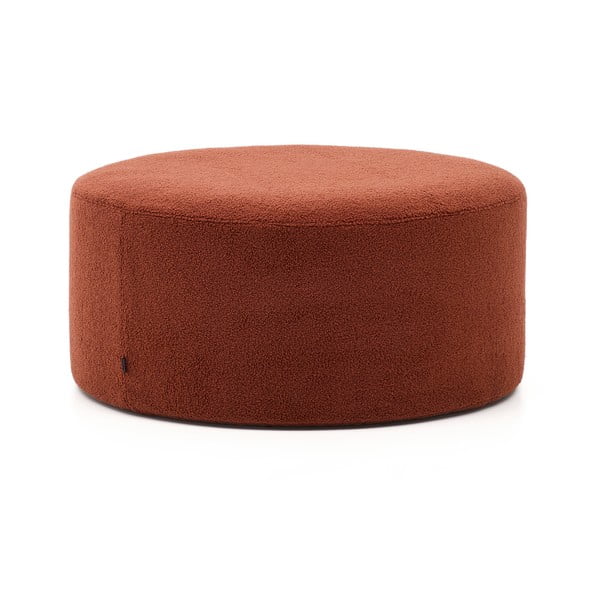Puf z materiału bouclé w kolorze terakoty Kaeli – Kave Home