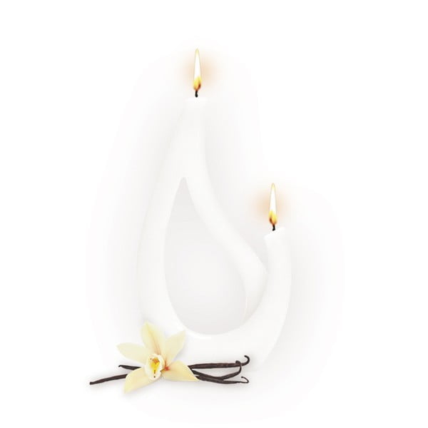 Biała świeca o zapachu wanilii Alusi Saba Petit, 6 h
