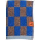 Niebiesko-brązowy ręcznik z bawełny organicznej 50x90 cm Retro – Mette Ditmer Denmark