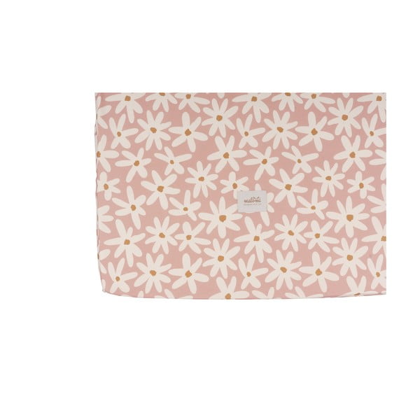 Bawełniane dziecięce prześcieradło z gumką do łóżeczka 60x120 cm Blush Daisies – Malomi Kids-image-1