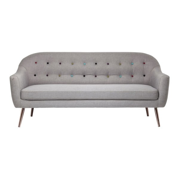 Szara sofa trzysobowa Kare Design Fun