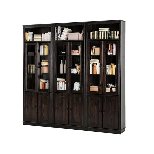 Brązowa witryna z litego drewna sosnowego 518x223 cm Anita – Støraa-image-3