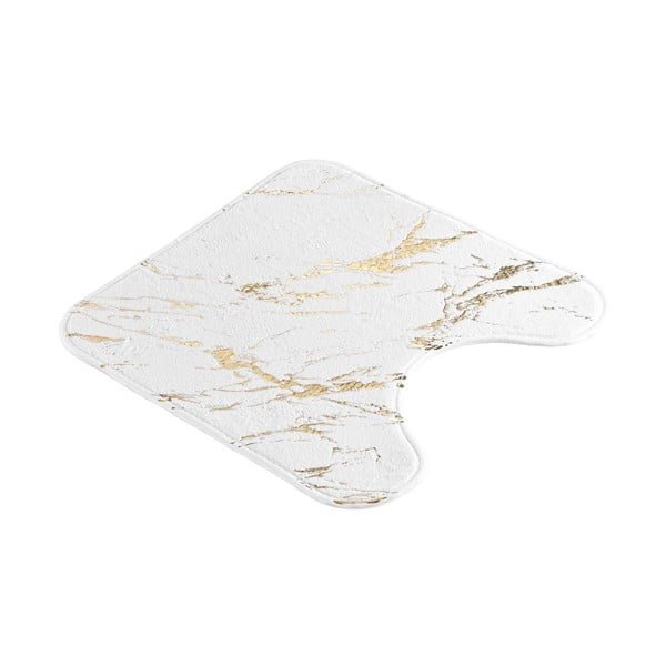Dywanik łazienkowy w biało-złotym kolorze 45x45 cm Aquamarbre – douceur d'intérieur