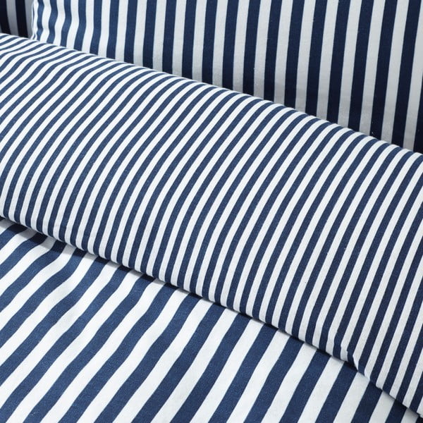 Ciemnoniebieska flanelowa pościel dwuosobowa 230x220 cm Stripe – Catherine Lansfield-image-4