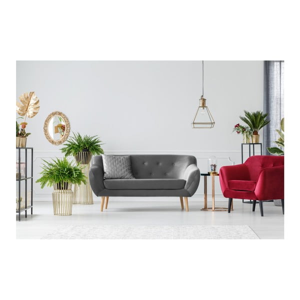 Szara sofa 2-osobowa Mazzini Sofas Amelie-image-2