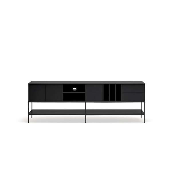 Czarna szafka pod TV 220x74x45 cm Platt – Teulat