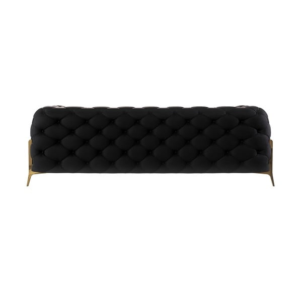 Czarna aksamitna sofa 225 cm Chelsea Bis – Ropez-image-3