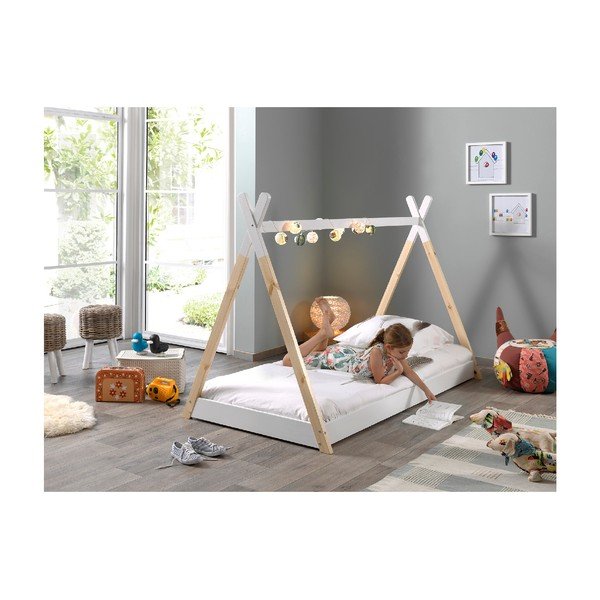 Białe łóżko dziecięce Vipack Tipi, 90x200 cm-image-1