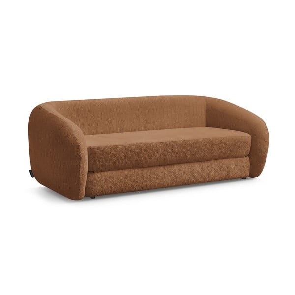 Ceglasta rozkładana sofa z tkaniny szenilowej 228 cm Neyo – Bobochic Paris-image-3