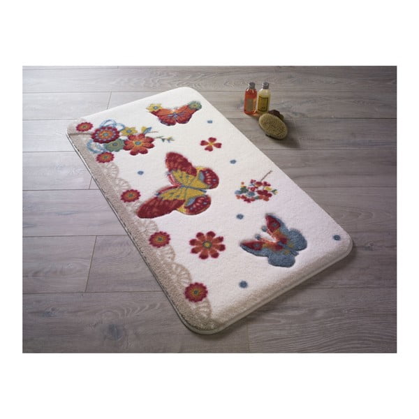 Wzorzysty dywanik łazienkowy we wzory Confetti Battus, 57x100 cm