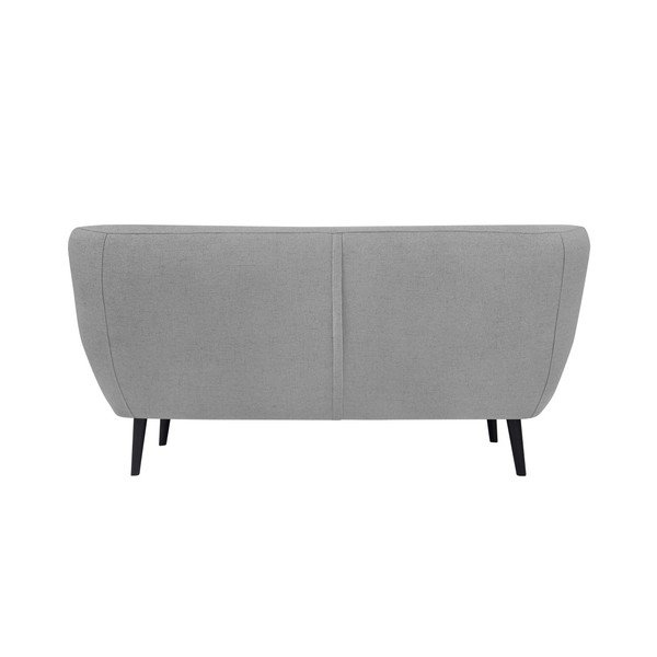 Jasnoszara sofa 2-osobowa z brązowymi nogami Mazzini Sofas Piemont-image-3