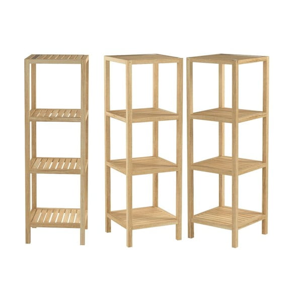 Regał łazienkowy z litego drewna orzechowego 36x112 cm Norway – Wenko-image-2