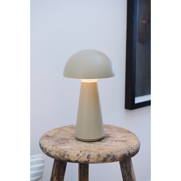 Szara lampa stołowa LED ze zdalnym sterowaniem (wysokość 28 cm) Sam – Sirius-image-1