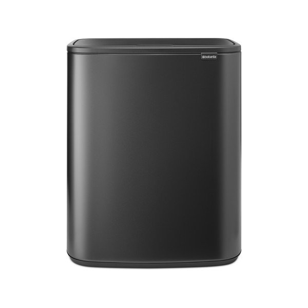 Ciemnoszary stalowy kosz na śmieci otwierany na dotyk 60 l Bo Touch Bin – Brabantia-image-4