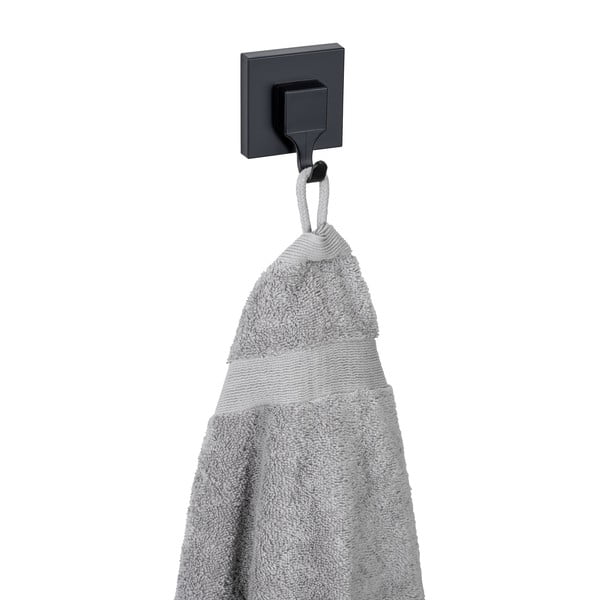 Czarne samoprzylepne plastikowe haczyki zestaw 2 szt. Quadro – Wenko-image-4