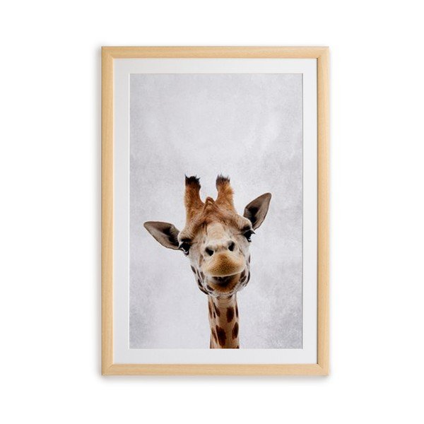 Obraz w ramie Surdic Giraffe, 30x40 cm