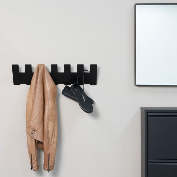 Czarny metalowy wieszak ścienny 64 cm Angle – Spinder Design-image-1
