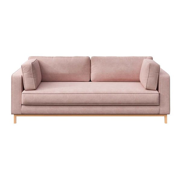 Jasnoróżowa aksamitna sofa 222 cm Celerio – Ame Yens