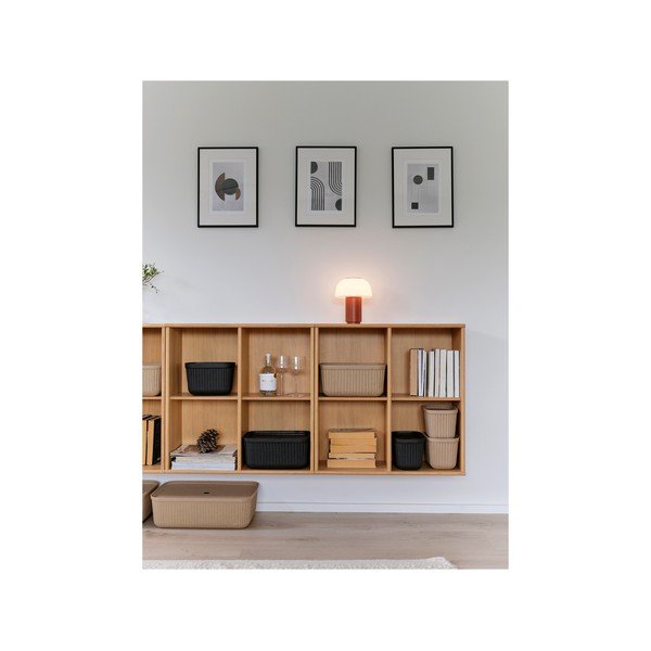 Czarne pojemniki zestaw 2 szt. z pokrywką 32x23x20,5 cm Pulp – Zone-image-4