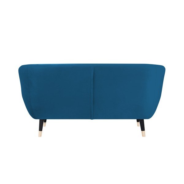 Niebieska sofa z czarnymi nogami Mazzini Sofas Amelie, 158 cm-image-4