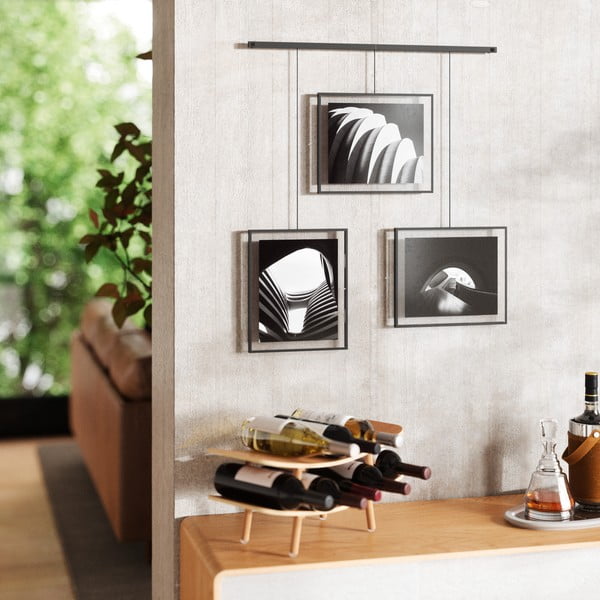 Czarne metalowe ramki ścienne zestaw 3 szt. 73x82 cm Exhibit – Umbra-image-1