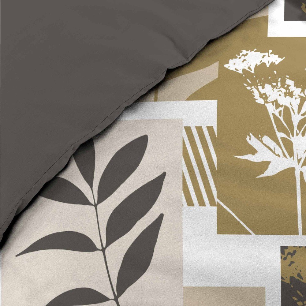 Biało-brązowa bawełniana pościel dwuosobowa 240x220 cm Utopia – douceur d'intérieur (zdjęcie 4)