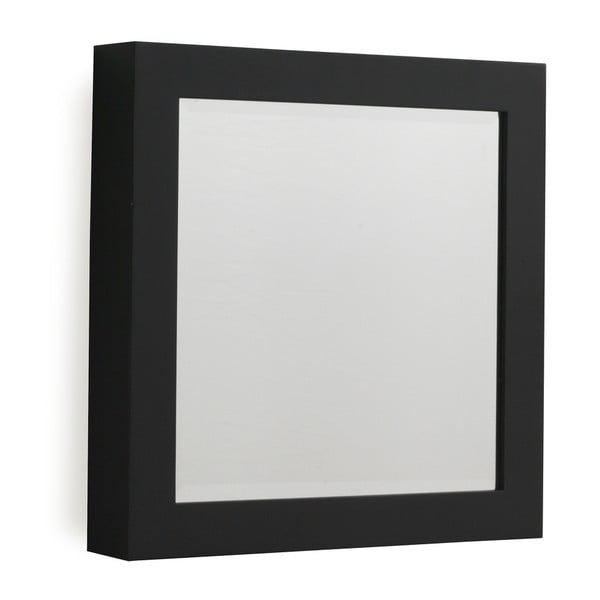 Czarne lustro ścienne Geese Thick, 40x40 cm