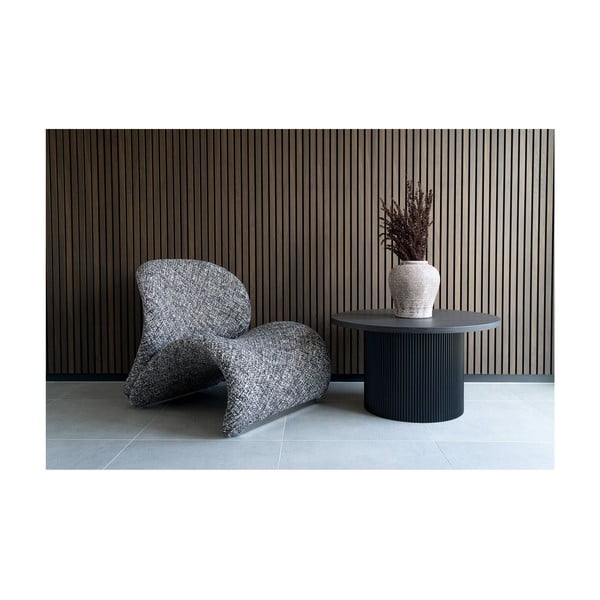 Ciemnobrązowy okrągły stolik w dekorze topoli ø 80 cm Boavista – House Nordic-image-2