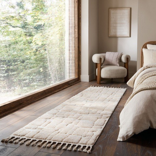 Kremowy chodnik 80x300 cm Esra Cobbled – Flair Rugs-image-1