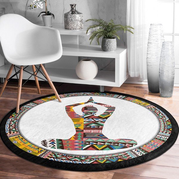 Okrągły dywan odpowiedni do prania i robotów sprzątających ø 80 cm Comfort – Mila Home-image-3