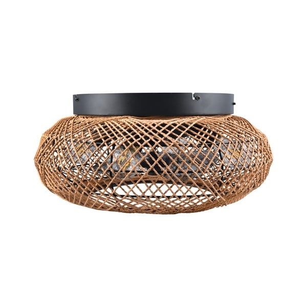 Brązowa lampa sufitowa ze zdalnym sterowaniem/z wentylatorem Lillesand – Trio-image-4