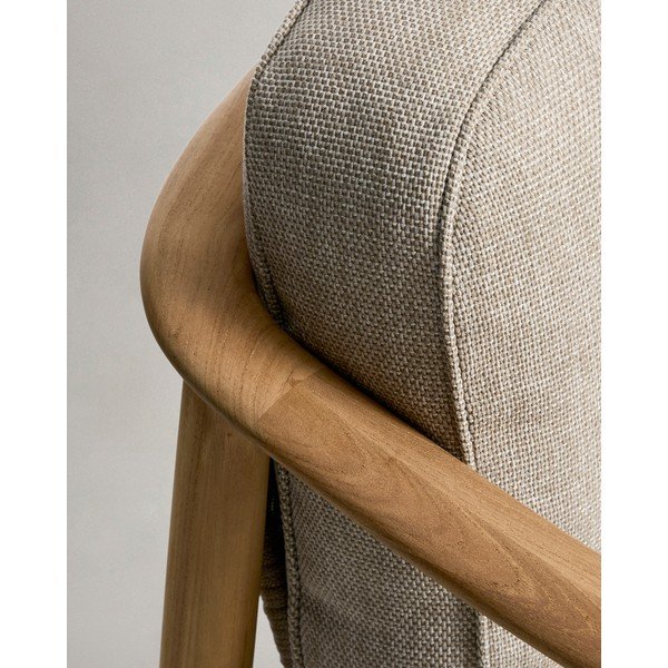 Beżowa/w naturalnym kolorze tapicerowana sofa ogrodowa Elunda – Kave Home-image-2
