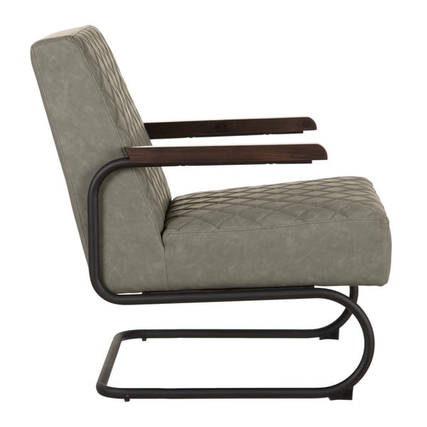 Fotel z imitacji skóry w kolorze khaki – Ixia-image-3