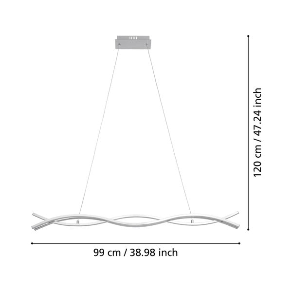 Lampa wisząca LED w kolorze srebra LASANA 2 – EGLO-image-2