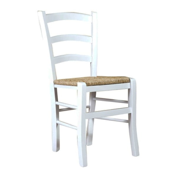 Białe krzesło z drewna bukowego Alis