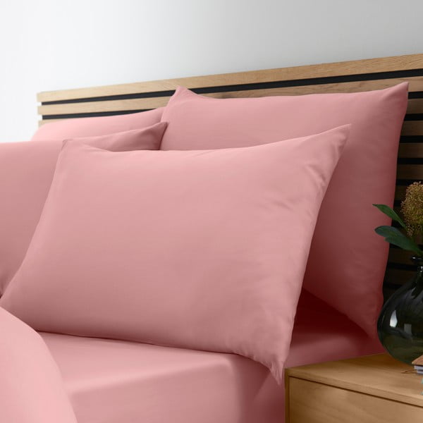 Różowa pościel dwuosobowa 230x220 cm So Soft Non-Iron – Catherine Lansfield-image-3
