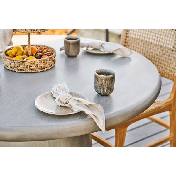 Szarobeżowe kamionkowe talerze zestaw 4 szt. ø 21 cm Viola – House Nordic-image-4