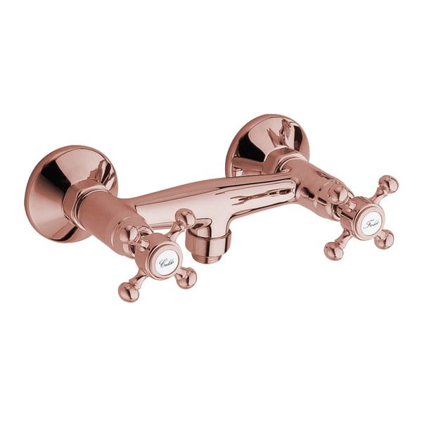 Różowa bateria prysznicowa ścienna (1 otwór) Antea – Sapho