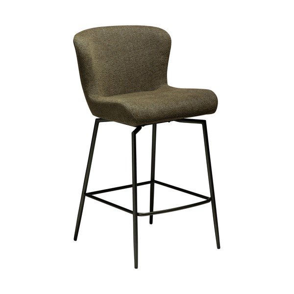 Tapicerowany hoker w kolorze khaki (wysokość siedziska 67,5 cm) Glam – DAN-FORM Denmark