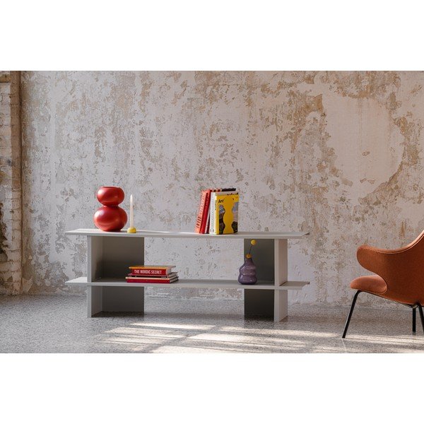 Jasnoszary metalowy regał 160x57x37 cm Hes – noo.ma-image-1