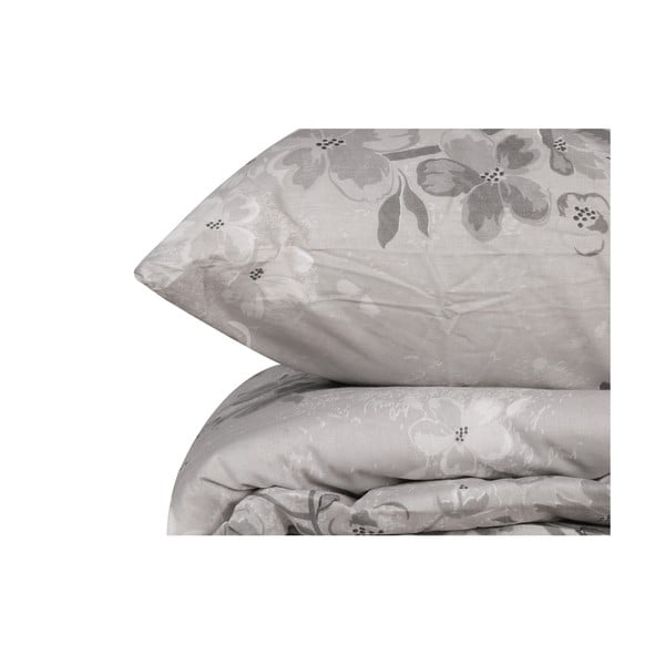 Szara pościel jednoosobowa z bawełny renforcé 140x200 cm Elena – Mijolnir-image-2