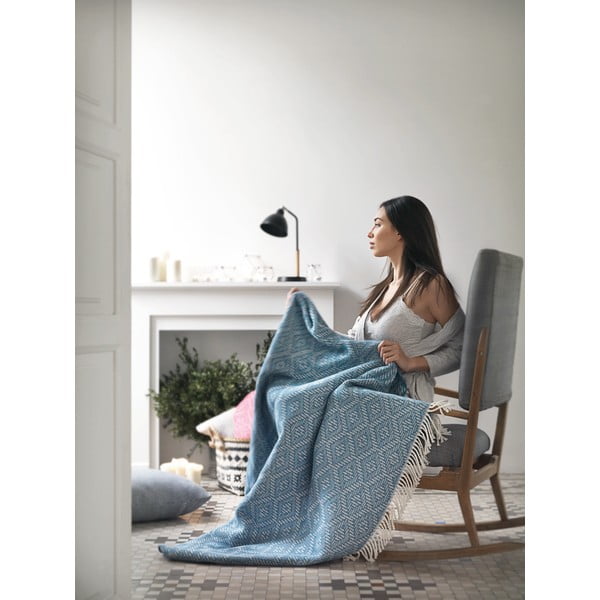 Szarobrązowy pled z domieszką bawełny Euromant Aisha, 140x180 cm-image-2