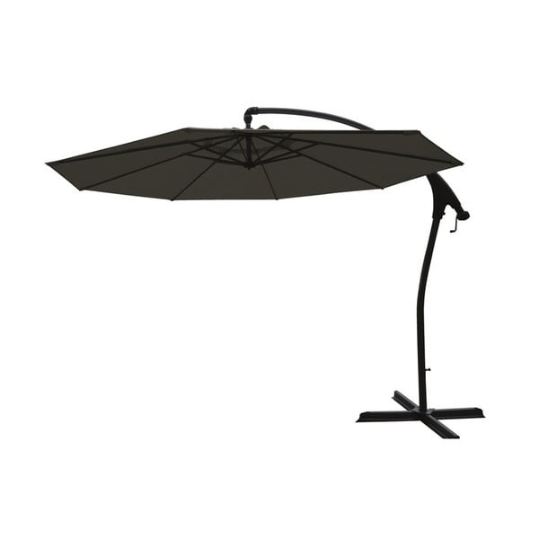 Czarny boczny parasol ogrodowy Hartman Tenero, ø 3 m