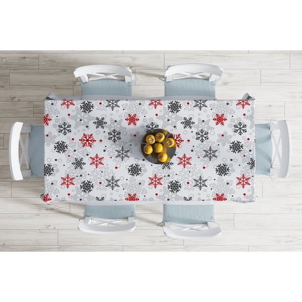 Świąteczny obrus z domieszką bawełny Minimalist Cushion Covers Red Christmas, 140x180 cm-image-1