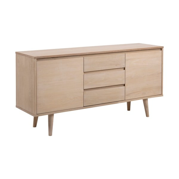 Naturalna niska komoda w dekorze dębu 150x75 cm Nagano – Actona-image-2