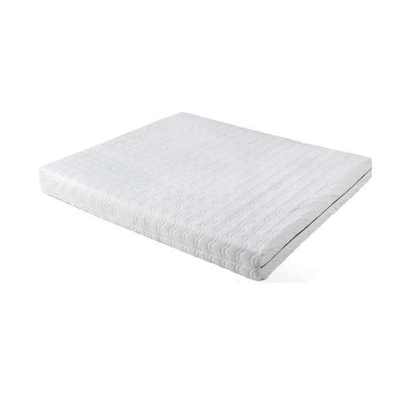 Musztardowe tapicerowane łóżko dwuosobowe z materacem i stelażem 160x200 cm Noira Slim – Bonami Selection-image-4