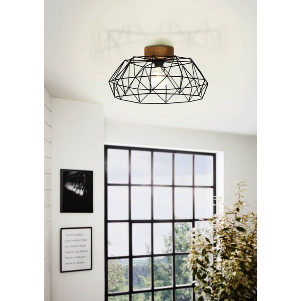 Lampa sufitowa w czarno-naturalnym kolorze PADSTOW – EGLO-image-1