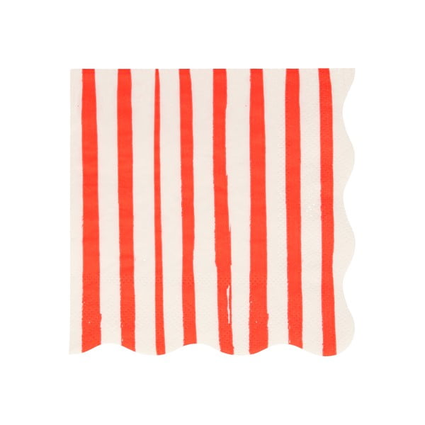 Papierowe serwetki zestaw 16 szt. Red Stripe – Meri Meri